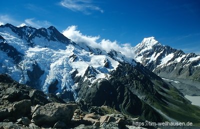 Southern Alps, Blick auf Mount Cook